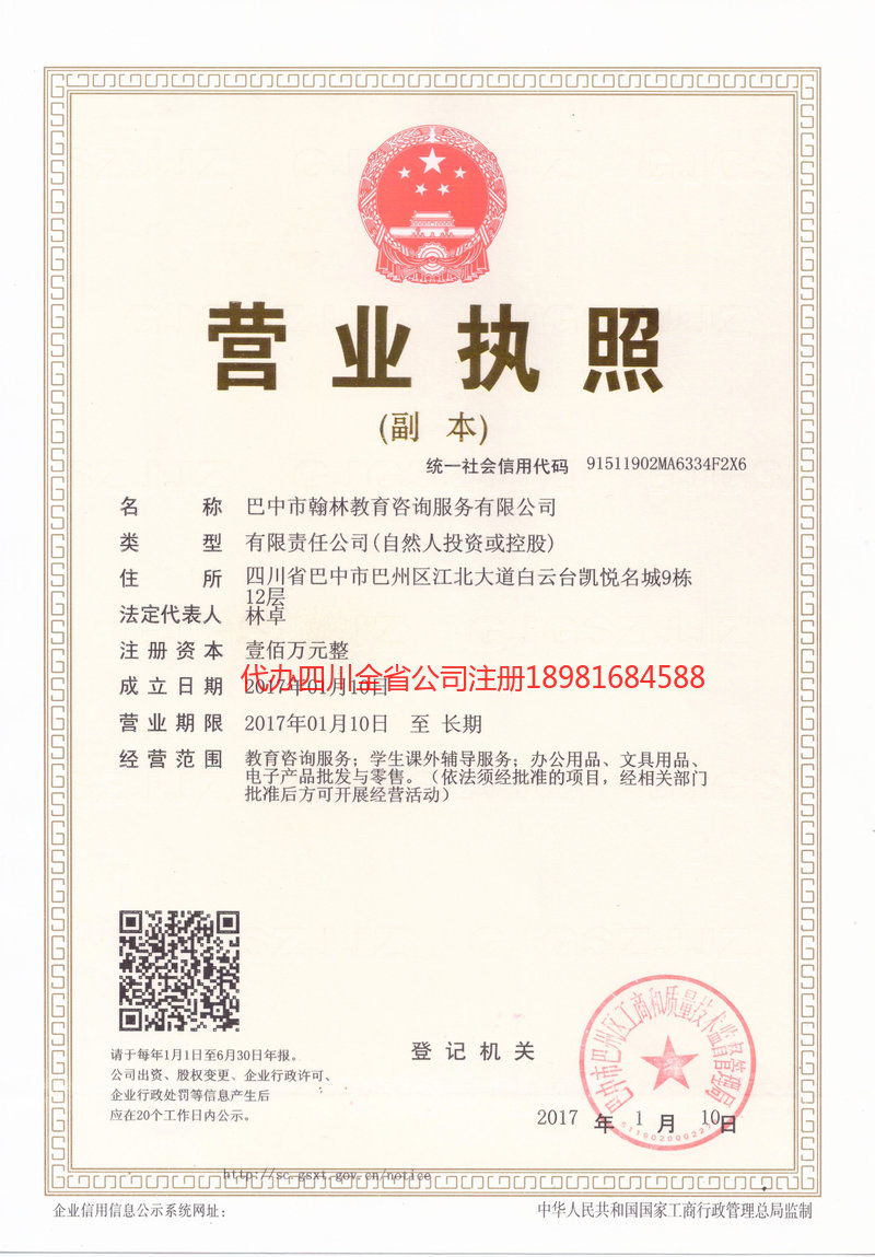 阜阳阜阳翰林教育咨询服务有限公司